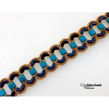 Beaded Bracelet Tutorial, Jewelry Making Step by Step, Beadwork Instructions, "Mina" Beading Pattern