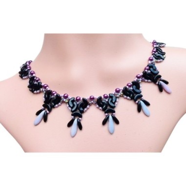 Tutorial for Versatile DIY Necklace, Beaded Jewelry Project, "Lory"  PDF Beading Pattern