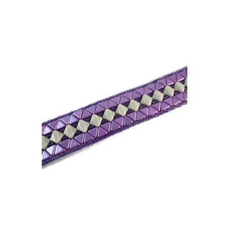 DIY Beaded Cuff Bracelet, Beadwork Pattern, "Tia" PDF Beading Tutorial
