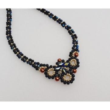 DIY Necklace Pattern, Centerpiece Necklace Tutorial, Bead Weaving PDF, Beadwork Design Idea, "Misty" Jewelry Tutorial 2