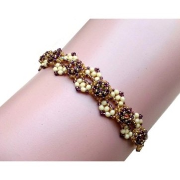 Tutorial for DIY Beaded Bezeled Crystals, Elegant Bracelet Design, "Hugs" PDF Beading Pattern 2