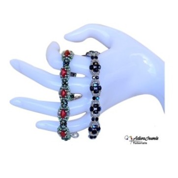 Beaded Bracelet Design with Two Variations, Jewelry Making Pattern, "Adele" PDF Bracelet Tutorial