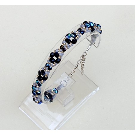 Beaded Bracelet Design with Two Variations, Jewelry Making Pattern, "Adele" PDF Bracelet Tutorial