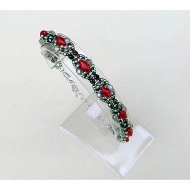 Beaded Bracelet Design with Two Variations, Jewelry Making Pattern, "Adele" PDF Bracelet Tutorial