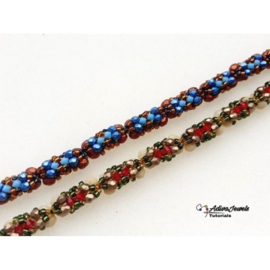 Beading Tutorial for Crystals and Seed Beads Bracelet, DIY Beaded Jewelry, "Arina" PDF Beadwork Pattern