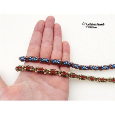 Beading Tutorial for Crystals and Seed Beads Bracelet, DIY Beaded Jewelry, "Arina" PDF Beadwork Pattern