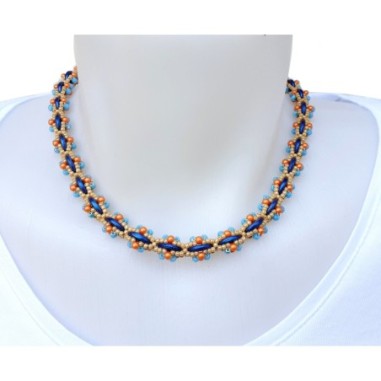 DIY Beaded Rope, Beads Necklace or Bracelet Pattern, "Yara" PDF Beading Tutorial