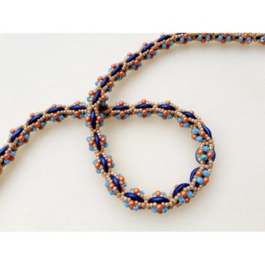 DIY Beaded Rope, Beads Necklace or Bracelet Pattern, "Yara" PDF Beading Tutorial