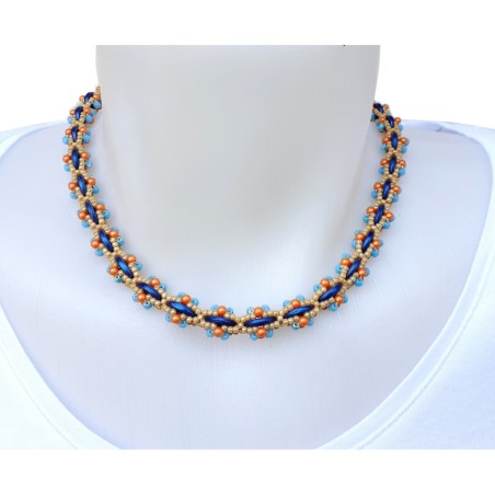 DIY Beaded Rope, Beads Necklace or Bracelet Pattern, "Yara" PDF Beading Tutorial