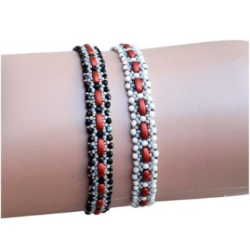 Beaded Narrow Wrist Band DIY, Beads Bracelet Making, "Diane" PDF Beading Tutorial