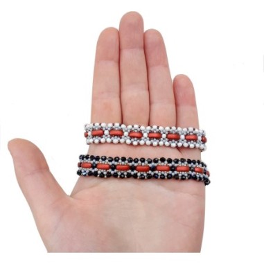 Beaded Narrow Wrist Band DIY, Beads Bracelet Making, "Diane" PDF Beading Tutorial