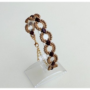 Pearls Bracelet Making Tutorial, Beadwork Instructions, "Buttons" PDF Beading Tutorial