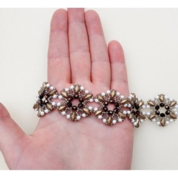 Bead Weaving Pattern for Bracelet with Gemduo Beads, "Connie" PDF Jewelry Making Tutorial 2