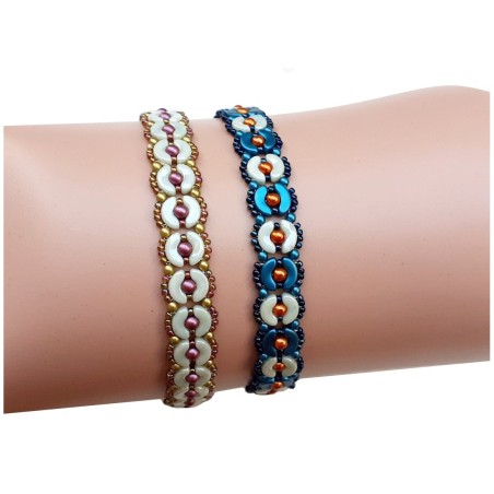 DIY Bead Weave Pattern for Bracelet, Step-by-Step Beading, 'Minnie' PDF Beadwork Tutorial