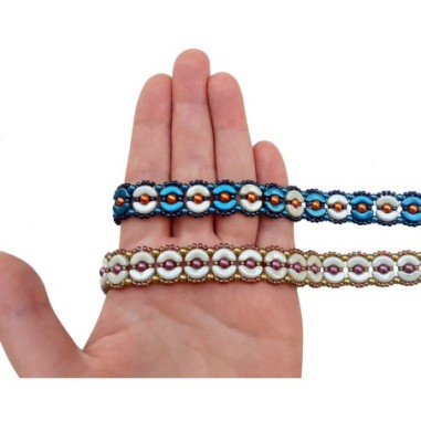 DIY Bead Weave Pattern for Bracelet, Step-by-Step Beading, 'Minnie' PDF Beadwork Tutorial