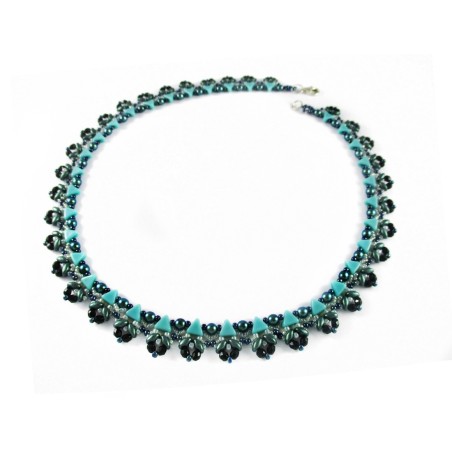 Beading Pattern for DIY Necklace, Beaded Jewelry Design, "Delicacy" PDF Beadwork Tutorial