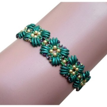 Beading Bracelet Tutorial, Step by Step Beadwork, "Zeta" PDF Bead Weaving Pattern