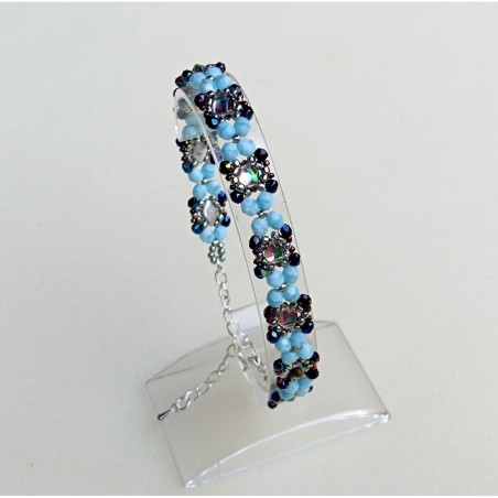 Beading Tutorial for DIY Bracelet, PDF Beaded Bracelet, Beadwork Instructions, "Irma" Bead Weaving Tutorial