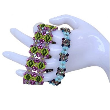 Beading Tutorial for DIY Bracelet, PDF Beaded Bracelet, Beadwork Instructions, "Irma" Bead Weaving Tutorial