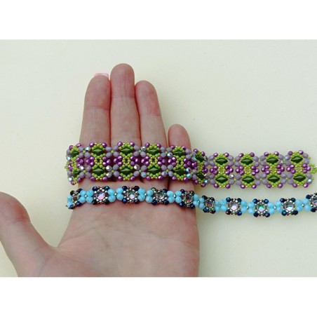 Beading Tutorial for DIY Bracelet, PDF Beaded Bracelet, Beadwork Instructions, "Irma" Bead Weaving Tutorial