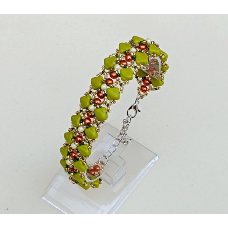 Beading Jewelry Tutorial, Silky Beads Pattern DIY, "Darly" Bracelet PDF