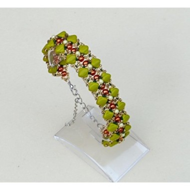 Beading Jewelry Tutorial, Silky Beads Pattern DIY, "Darly" Bracelet PDF